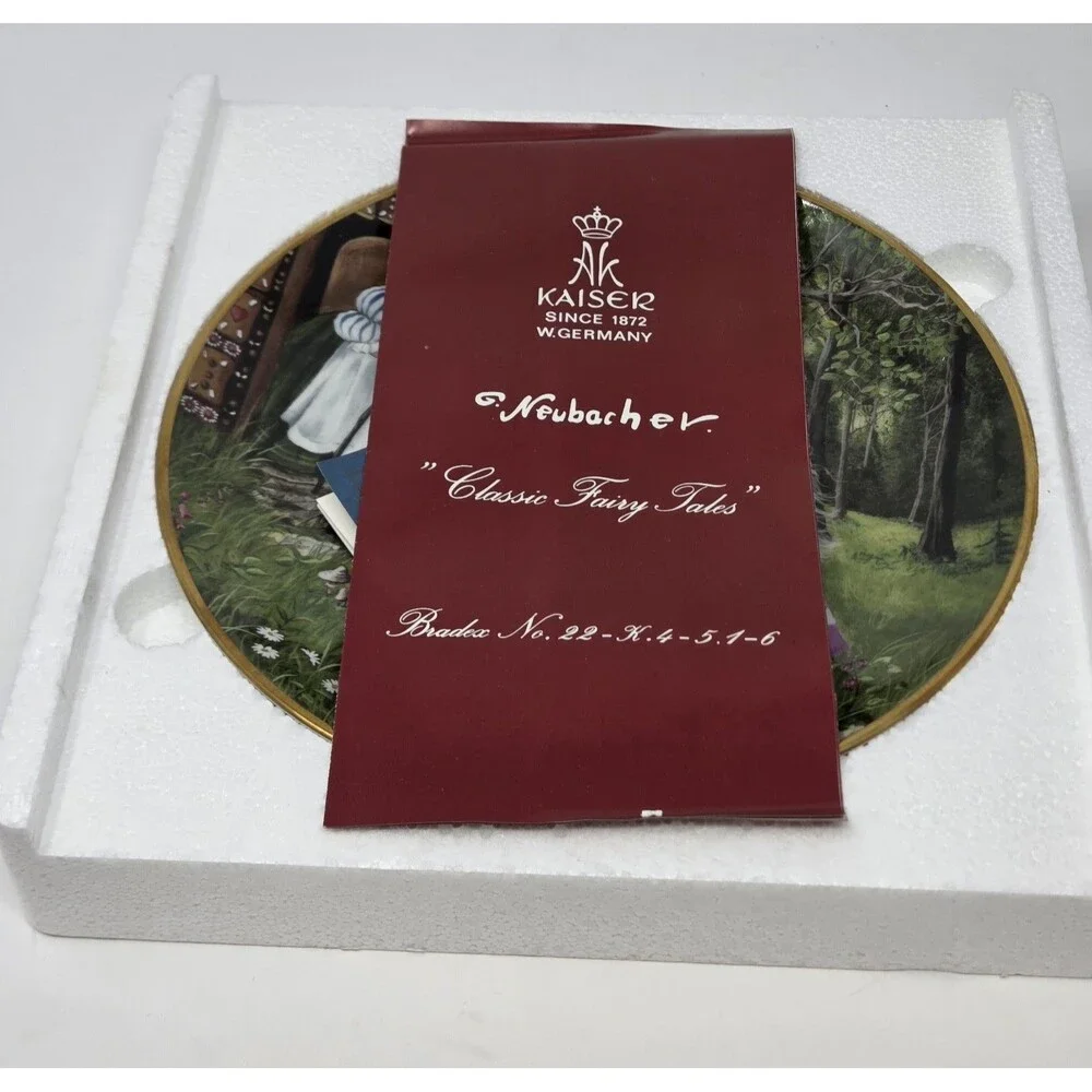 Kaiser Porcelain Hansel Gretel Plate Gerda Neubacher COA Box Germany